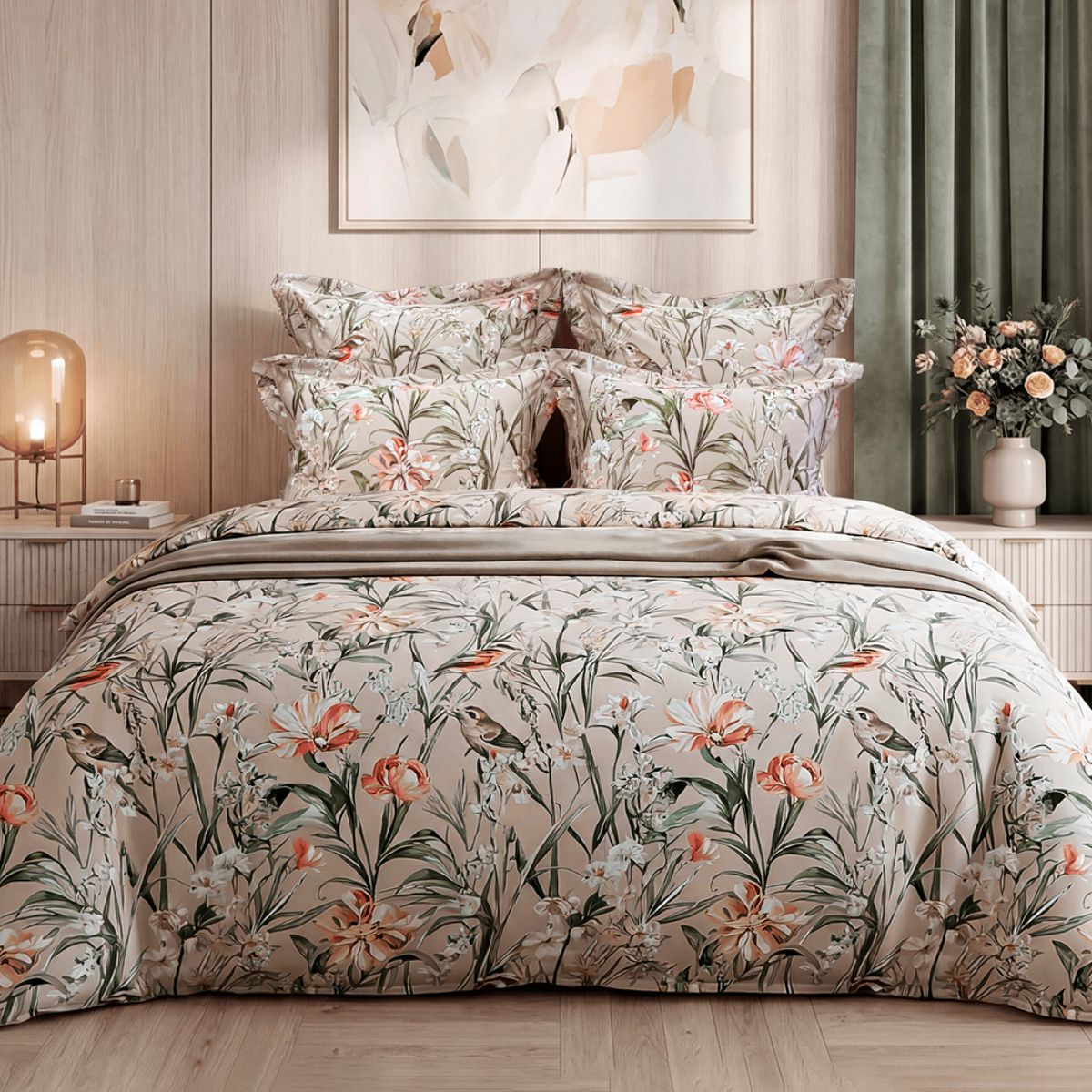 Постельное бельё Мако-сатин | ПОСТЕЛЬНОЕ БЕЛЬЁ МАКО-САТИН РАССВЕТНЫЙ ЩЕБЕТ