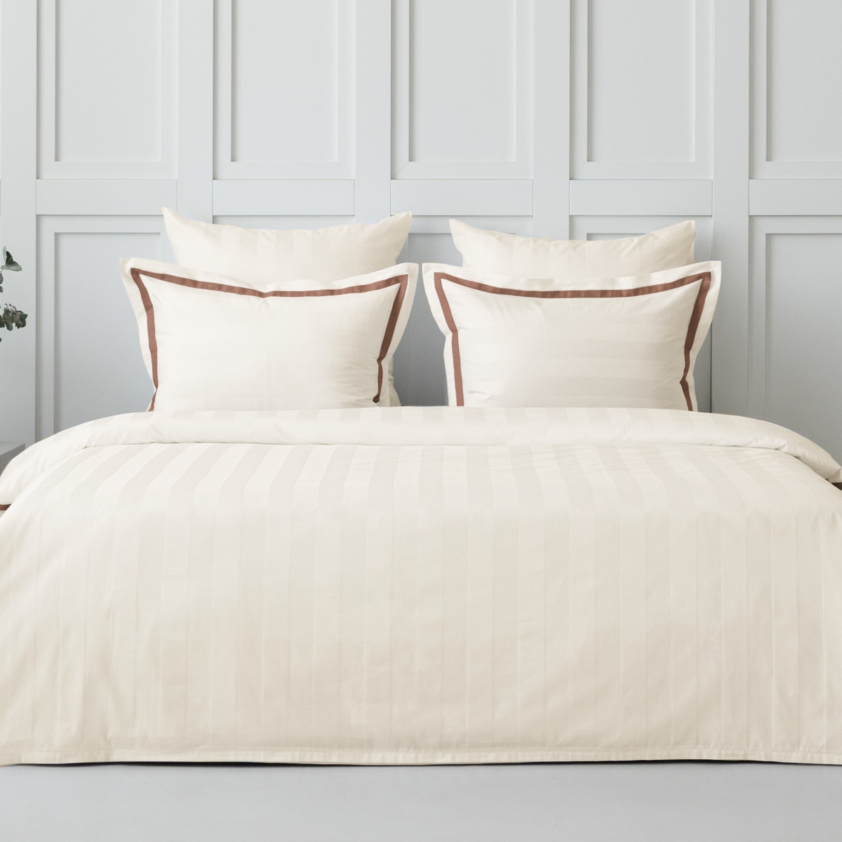 Постельное бельё Мако-сатин | ПОСТЕЛЬНОЕ БЕЛЬЁ С ПРОСТЫНЕЙ НА РЕЗИНКЕ ШАМПАНЬ