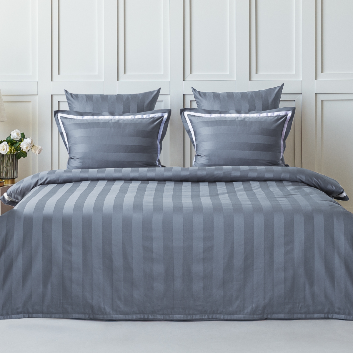 Постельное бельё Мако-сатин | ПОСТЕЛЬНОЕ БЕЛЬЁ С ПРОСТЫНЕЙ НА РЕЗИНКЕ ИРИС